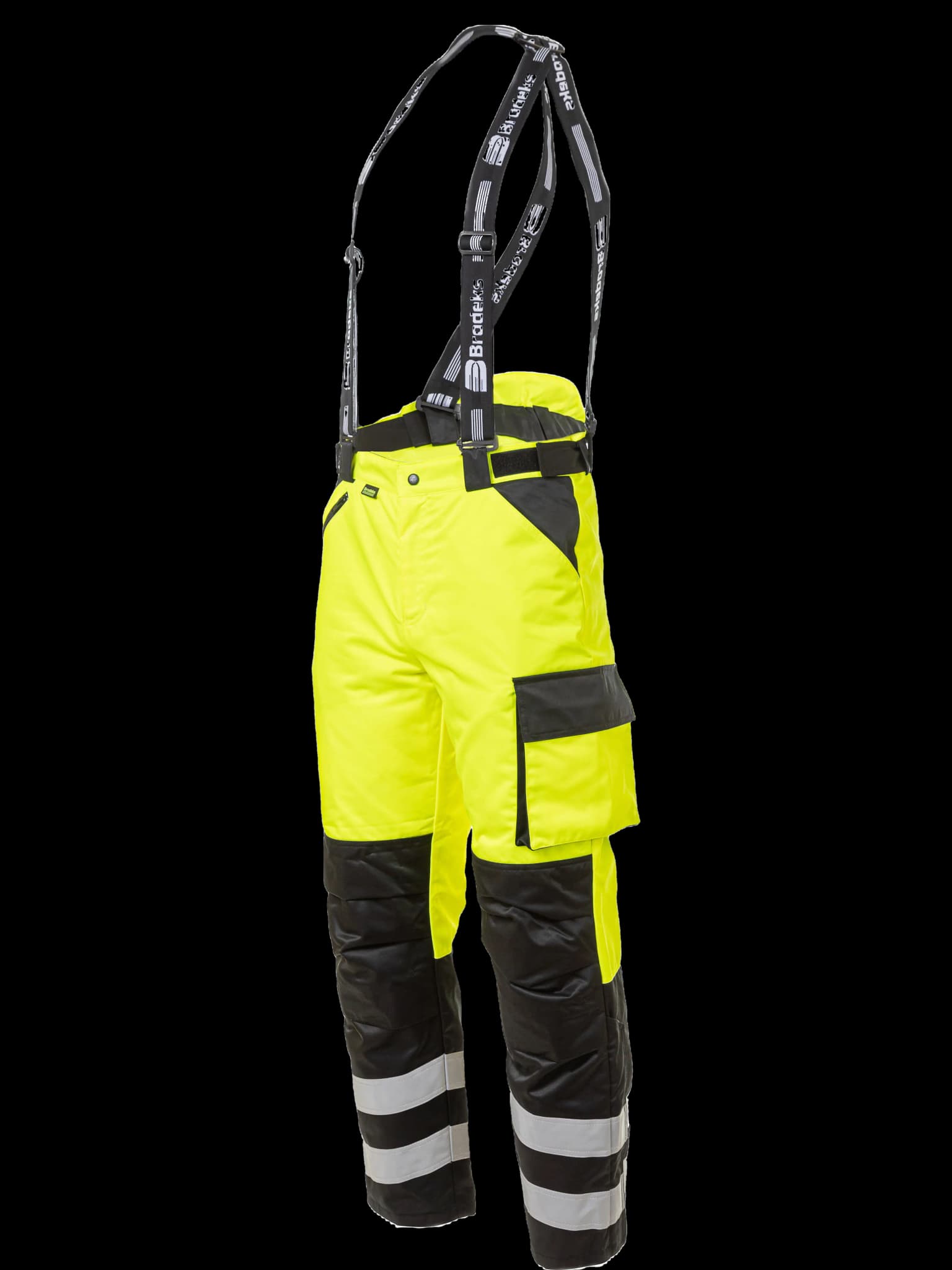 Зимние сигнальные брюки Brodeks KW 308, черный/желтый