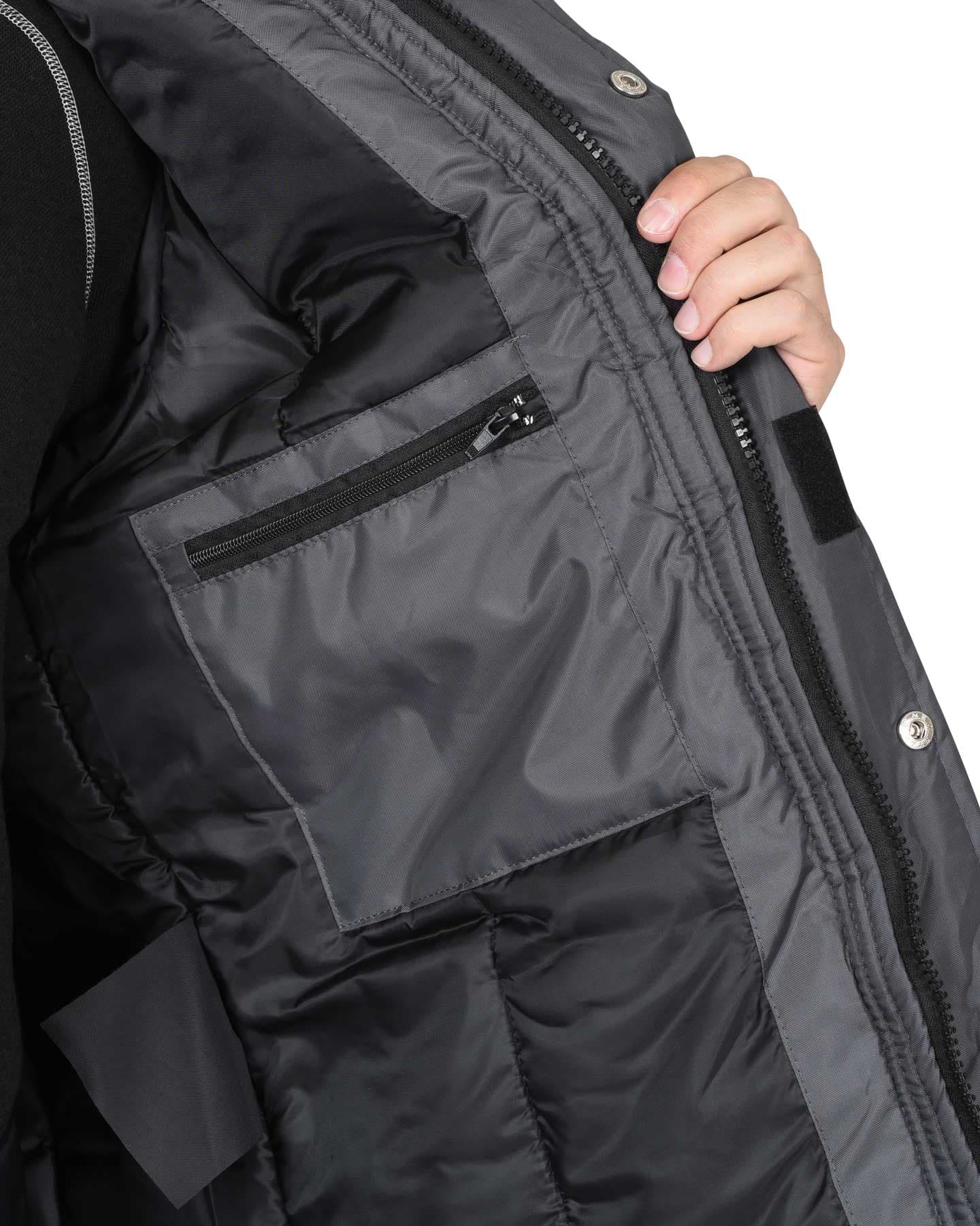Куртка СИРИУС-НОРД ДВ черная с т.серым и лимонным и СОП 50 мм — фото 4