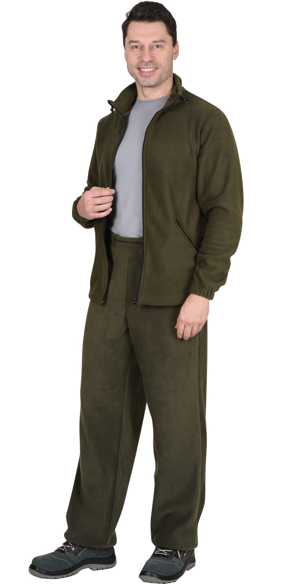 Куртка флисовая оливковая, 280 г/м2