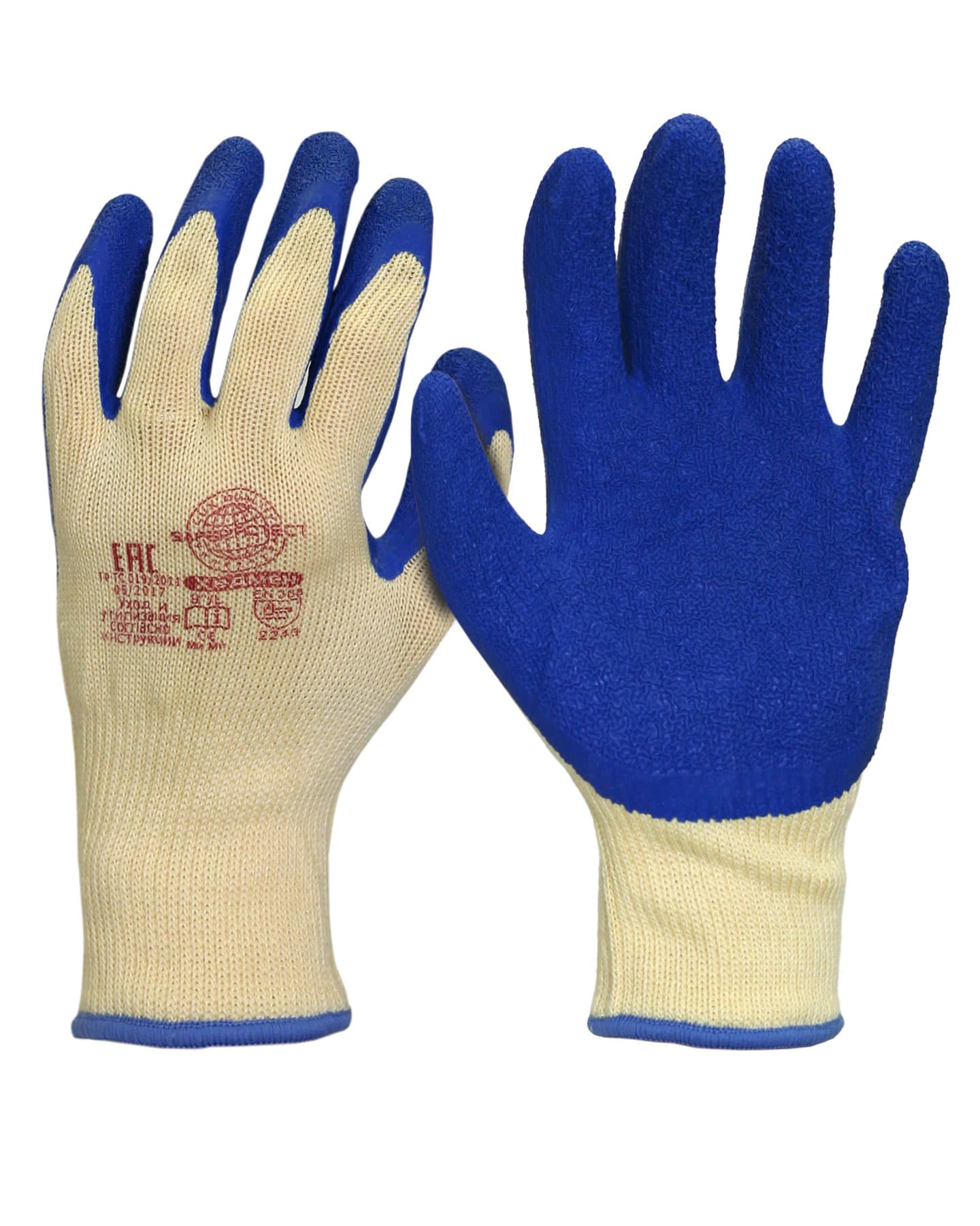 Перчатки ХЕДМЕН Safeprotect® (хлопок с п/э+рельефный латекс)